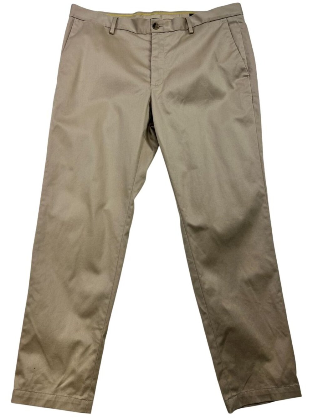 Banana Republic Men's Cotton Slim Chino Pants Flat Front Size 36x30 Tan Solid